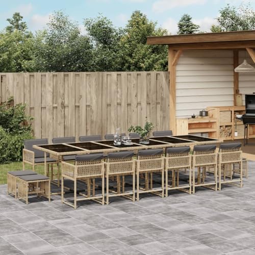 qohoio 17-TLG. Garten-Essgruppe mit Kissen GartenmöBel TerrassenmöBel Garten Sitzgruppe Essgruppe Garten MöBel Set Beigemischung Poly Rattan - 3211548 qohoio 17-TLG. Garten-Essgruppe mit Kissen GartenmöBel TerrassenmöBel Garten Sitzgruppe Essgruppe Garten MöBel Set Beigemischung Poly Rattan - 3211548 von qohoio