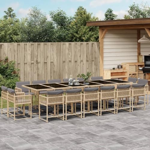 qohoio 17-TLG. Garten-Essgruppe mit Kissen GartenmöBel TerrassenmöBel Garten Sitzgruppe Essgruppe Garten MöBel Set Beigemischung Poly Rattan - 3211608 qohoio 17-TLG. Garten-Essgruppe mit Kissen GartenmöBel TerrassenmöBel Garten Sitzgruppe Essgruppe Garten MöBel Set Beigemischung Poly Rattan - 3211608 von qohoio