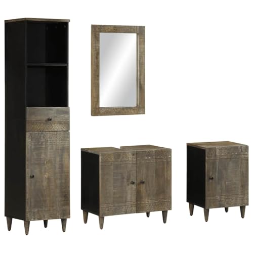 qohoio 4-TLG. Badmöbel-Set BadezimmermöBel BadezimmermöBel Set Bad MöBel Bathroom Furniture Sets BadmöBelset Massivholz Mango qohoio 4-TLG. Badmöbel-Set BadezimmermöBel BadezimmermöBel Set Bad MöBel Bathroom Furniture Sets BadmöBelset Massivholz Mango von qohoio
