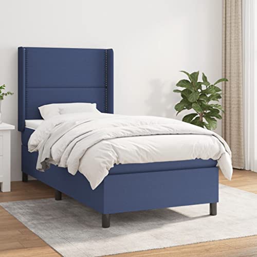 qohoio Boxspringbett mit Matratze Bett Mit Matratze Betten Boxspringbett Mit Matratze Schlafzimmer Bett Blau 80x200 cm Stoff - 3131311 von qohoio