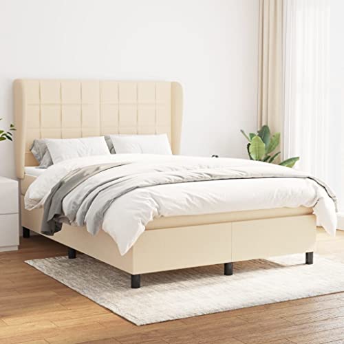qohoio Boxspringbett mit Matratze Bett Mit Matratze Betten Boxspringbett Mit Matratze Schlafzimmer Bett Creme 140x200 cm Stoff - 3127970 von qohoio