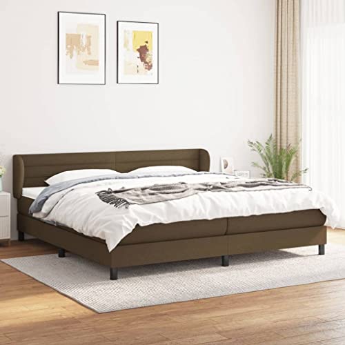 qohoio Boxspringbett mit Matratze Bett Mit Matratze Betten Boxspringbett Mit Matratze Schlafzimmer Bett Dunkelbraun 200x200 cm Stoff - 3126352 von qohoio
