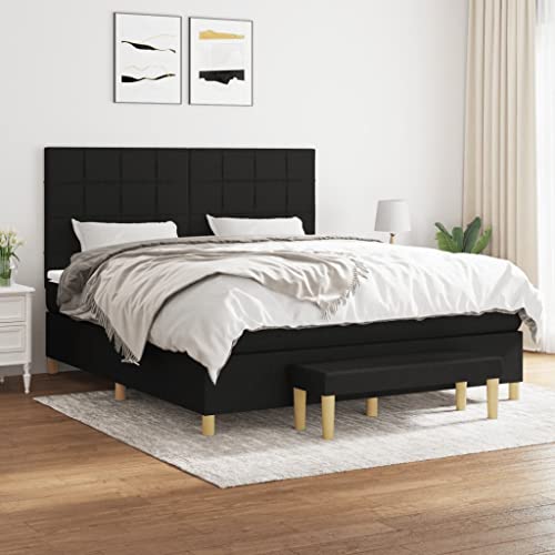 qohoio Boxspringbett mit Matratze Bett Mit Matratze Betten Boxspringbett Mit Matratze Schlafzimmer Bett Schwarz 160x200 cm Stoff qohoio Boxspringbett mit Matratze Bett Mit Matratze Betten Boxspringbett Mit Matratze Schlafzimmer Bett Schwarz 160x200 cm Stoff von qohoio