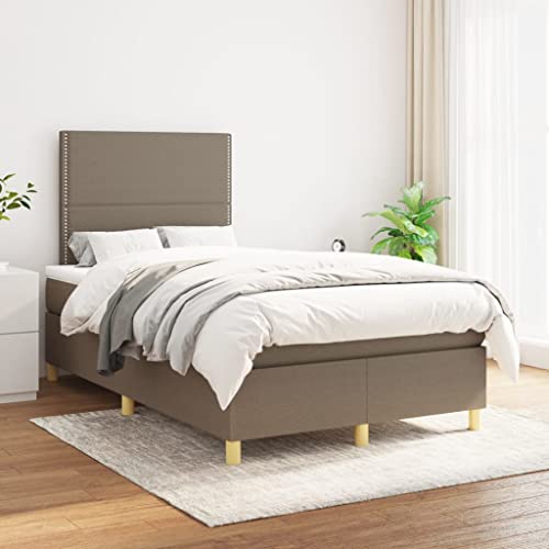 qohoio Boxspringbett mit Matratze Bett Mit Matratze Betten Boxspringbett Mit Matratze Schlafzimmer Bett Taupe 120x200 cm Stoff - 3142245 von qohoio