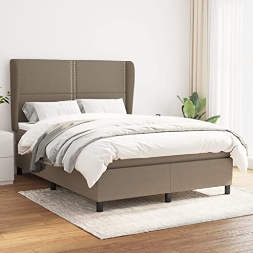 qohoio Boxspringbett mit Matratze Bett Mit Matratze Betten Boxspringbett Mit Matratze Schlafzimmer Bett Taupe 140x190 cm Stoff - 3127881 von qohoio