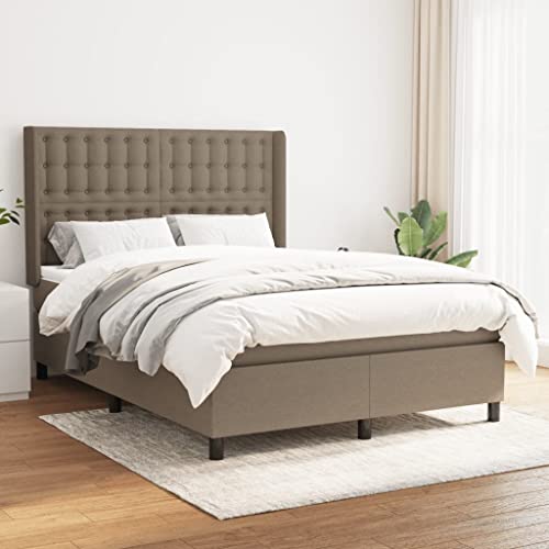 qohoio Boxspringbett mit Matratze Bett Mit Matratze Betten Boxspringbett Mit Matratze Schlafzimmer Bett Taupe 140x190 cm Stoff - 3131749 von qohoio