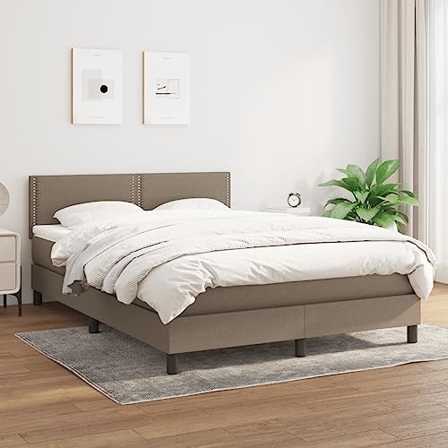 qohoio Boxspringbett mit Matratze Bett Mit Matratze Betten Boxspringbett Mit Matratze Schlafzimmer Bett Taupe 140x190 cm Stoff - 3139973 von qohoio
