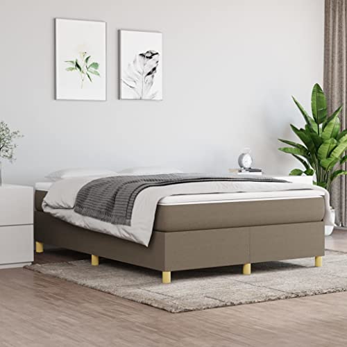 qohoio Boxspringbett mit Matratze Bett Mit Matratze Betten Boxspringbett Mit Matratze Schlafzimmer Bett Taupe 140x190 cm Stoff - 3144518 von qohoio
