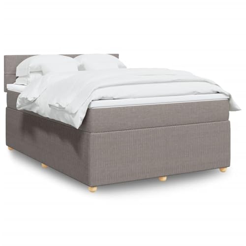 qohoio Boxspringbett mit Matratze Bett Mit Matratze Betten Boxspringbett Mit Matratze Schlafzimmer Bett Taupe 140x190 cm Stoff - 3289755 von qohoio