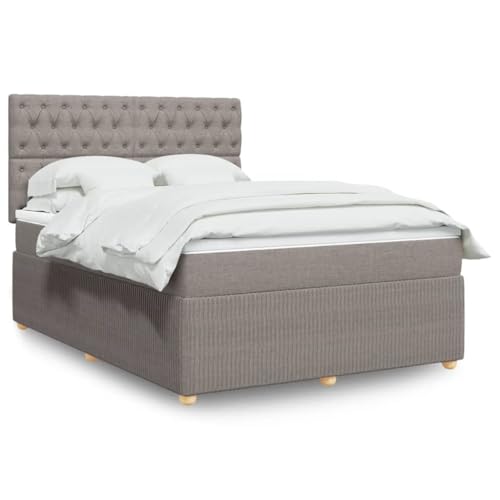 qohoio Boxspringbett mit Matratze Bett Mit Matratze Betten Boxspringbett Mit Matratze Schlafzimmer Bett Taupe 140x190 cm Stoff - 3294362 von qohoio