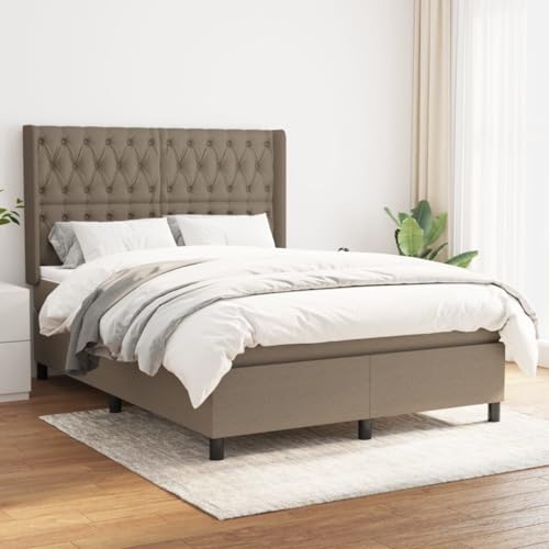 qohoio Boxspringbett mit Matratze Bett Mit Matratze Betten Boxspringbett Mit Matratze Schlafzimmer Bett Taupe 140x200 cm Stoff - 3131677 von qohoio