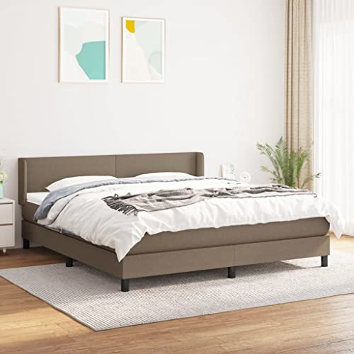 qohoio Boxspringbett mit Matratze Bett Mit Matratze Betten Boxspringbett Mit Matratze Schlafzimmer Bett Taupe 160x200 cm Stoff - 3129565 von qohoio