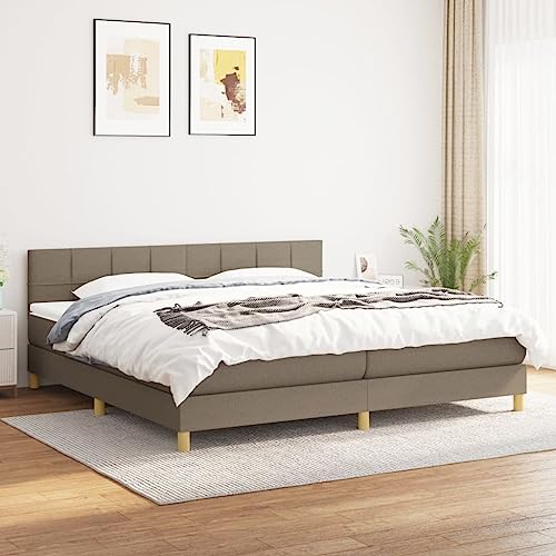 qohoio Boxspringbett mit Matratze Bett Mit Matratze Betten Boxspringbett Mit Matratze Schlafzimmer Bett Taupe 200x200 cm Stoff - 3140645 von qohoio