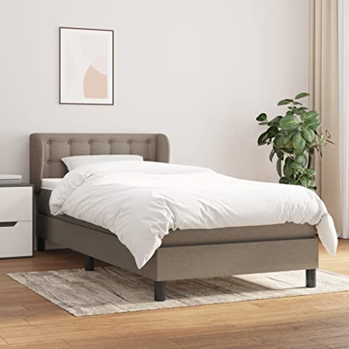 qohoio Boxspringbett mit Matratze Bett Mit Matratze Betten Boxspringbett Mit Matratze Schlafzimmer Bett Taupe 80x200 cm Stoff - 3126521 von qohoio