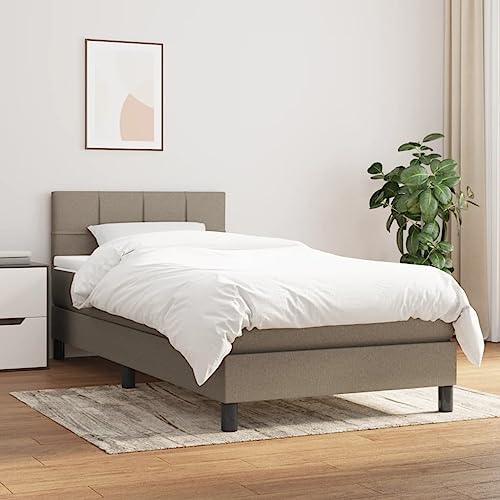 qohoio Boxspringbett mit Matratze Bett Mit Matratze Betten Boxspringbett Mit Matratze Schlafzimmer Bett Taupe 80x200 cm Stoff - 3140013 von qohoio