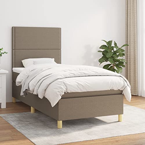 qohoio Boxspringbett mit Matratze Bett Mit Matratze Betten Boxspringbett Mit Matratze Schlafzimmer Bett Taupe 80x200 cm Stoff - 3142213 von qohoio