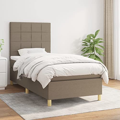 qohoio Boxspringbett mit Matratze Bett Mit Matratze Betten Boxspringbett Mit Matratze Schlafzimmer Bett Taupe 80x200 cm Stoff - 3142293 von qohoio