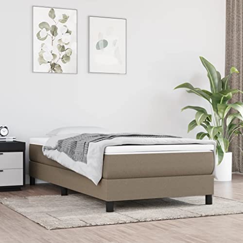 qohoio Boxspringbett mit Matratze Bett Mit Matratze Betten Boxspringbett Mit Matratze Schlafzimmer Bett Taupe 80x200 cm Stoff - 3144033 von qohoio