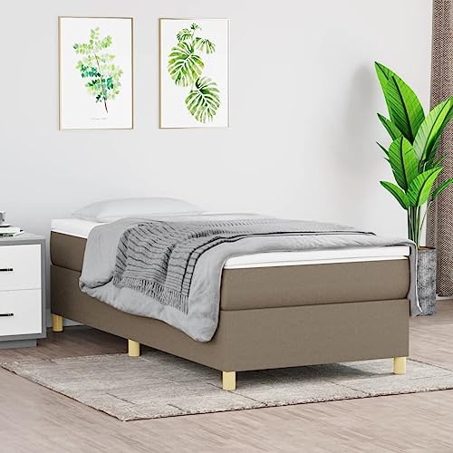 qohoio Boxspringbett mit Matratze Bett Mit Matratze Betten Boxspringbett Mit Matratze Schlafzimmer Bett Taupe 80x200 cm Stoff - 3144478 von qohoio