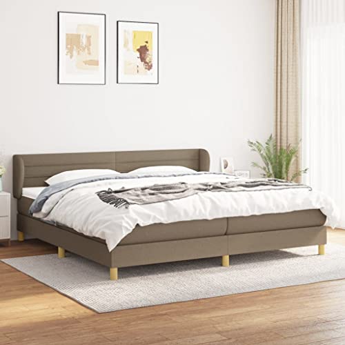 qohoio Boxspringbett mit Matratze Boxspringbett Bett Mit Matratze Betten Box Spring Bett Betten Mit Matratze Taupe 200x200 cm Stoff - 3126913 von qohoio