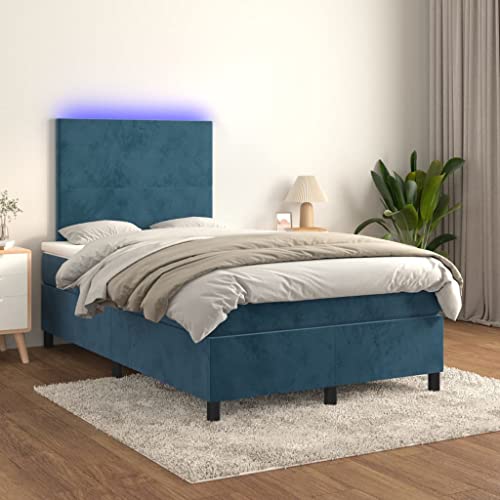 qohoio Boxspringbett mit Matratze & LED Bett Mit Matratze Boxspringbett Betten Box Spring Bett Betten Mit Matratze Dunkelblau 120x200 cm Samt - 3135997 qohoio Boxspringbett mit Matratze & LED Bett Mit Matratze Boxspringbett Betten Box Spring Bett Betten Mit Matratze Dunkelblau 120x200 cm Samt - 3135997 von qohoio
