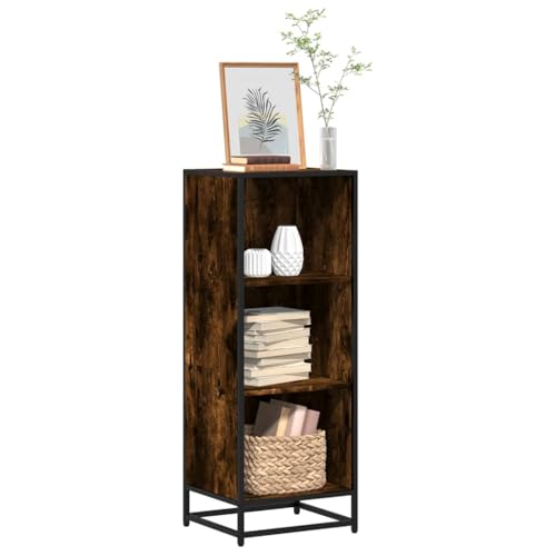 qohoio Bücherregal Regal Wohnzimmer Bookshelf BüCherschrank Book Shelf Regale Räuchereiche 40x35x107,5 cm Holzwerkstoff von qohoio