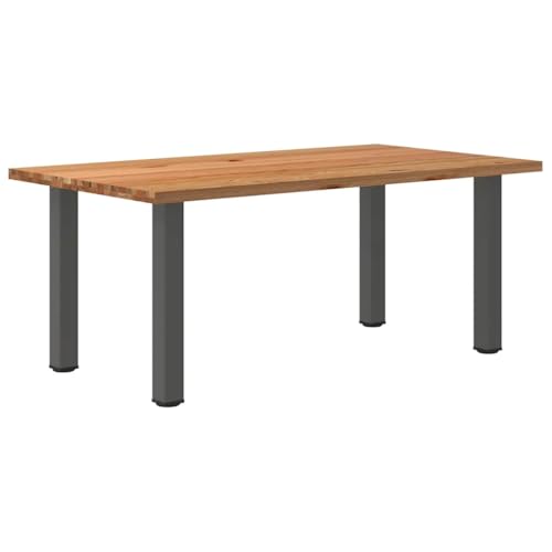 qohoio Esstisch KüChentisch Esszimmertische Esstisch Holz Tisch Esszimmer Holztisch Esszimmer Hellbraun 180x100x74 cm Massivholz Eiche Rechteckig - 3304376 von qohoio