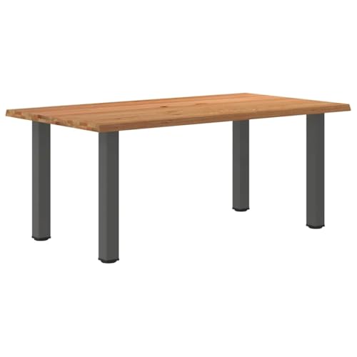 qohoio Esstisch KüChentisch Esszimmertische Esstisch Holz Tisch Esszimmer Holztisch Esszimmer Hellbraun 180x100x74 cm Massivholz Eiche Rechteckig - 3304440 von qohoio