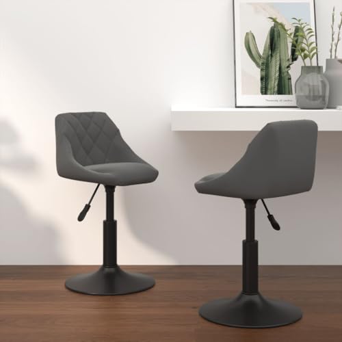 qohoio Esszimmerstühle 2 STK. EsszimmermöBel Esszimmerstuhl Dining Chair Esszimmer StüHle EsszimmerstüHlen Drehbar Dunkelgrau Samt - 335328 qohoio Esszimmerstühle 2 STK. EsszimmermöBel Esszimmerstuhl Dining Chair Esszimmer StüHle EsszimmerstüHlen Drehbar Dunkelgrau Samt - 335328 von qohoio