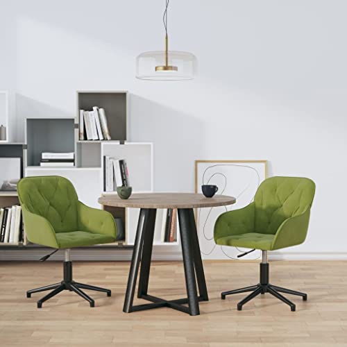 qohoio Esszimmerstühle 2 STK. EsszimmermöBel Esszimmerstuhl Dining Chair Esszimmer StüHle EsszimmerstüHlen Drehbar Hellgrün Samt von qohoio