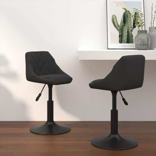 qohoio Esszimmerstühle 2 STK. EsszimmermöBel Esszimmerstuhl Dining Chair Esszimmer StüHle EsszimmerstüHlen Drehbar Schwarz Samt - 335324 von qohoio