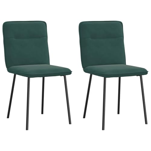 qohoio Esszimmerstühle 2 STK. EsszimmermöBel Esszimmerstuhl Dining Chair Esszimmer StüHle EsszimmerstüHlen Dunkelgrün Samt - 4101211 von qohoio