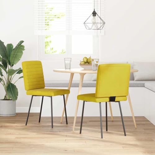 qohoio Esszimmerstühle 2 STK. EsszimmermöBel Esszimmerstuhl Dining Chair Esszimmer StüHle EsszimmerstüHlen Gelb Samt - 4101163 von qohoio
