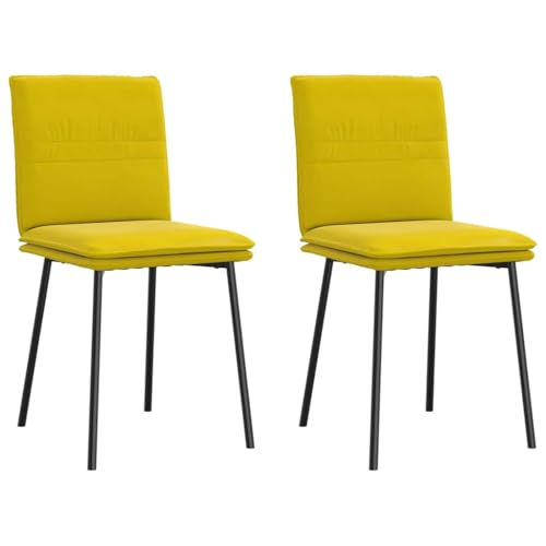 qohoio Esszimmerstühle 2 STK. EsszimmermöBel Esszimmerstuhl Dining Chair Esszimmer StüHle EsszimmerstüHlen Gelb Samt - 4101251 von qohoio