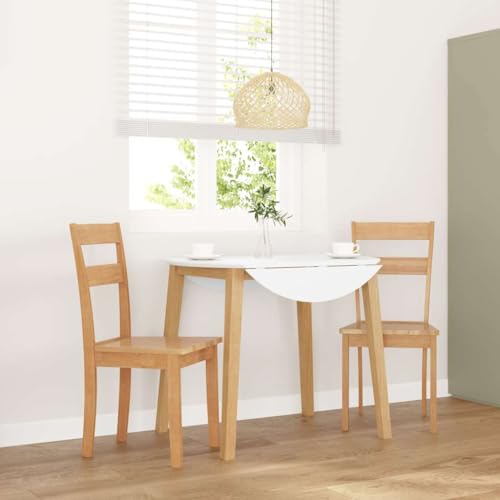 qohoio Esszimmerstühle 2 STK. EsszimmermöBel Esszimmerstuhl Dining Chair Esszimmer StüHle EsszimmerstüHlen Natur Massivholz Gummibaum - 4102383 von qohoio