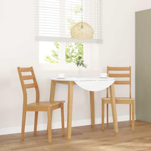 qohoio Esszimmerstühle 2 STK. EsszimmermöBel Esszimmerstuhl Dining Chair Esszimmer StüHle EsszimmerstüHlen Natur Massivholz Gummibaum - 4102518 von qohoio