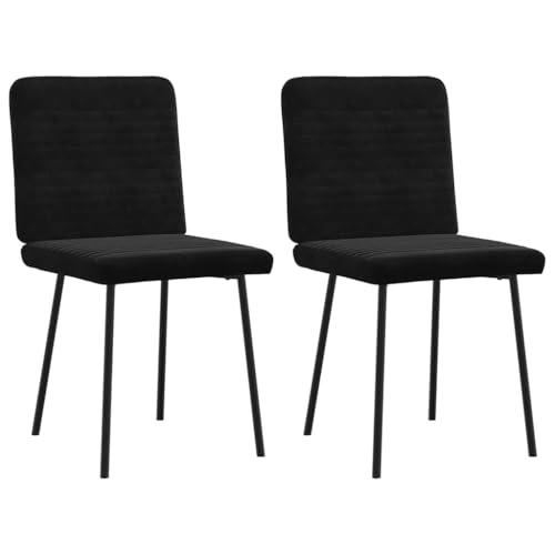 qohoio Esszimmerstühle 2 STK. EsszimmermöBel Esszimmerstuhl Dining Chair Esszimmer StüHle EsszimmerstüHlen Schwarz Samt - 4101139 von qohoio