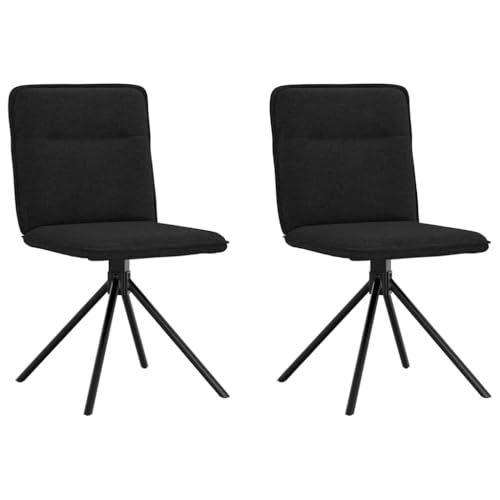 qohoio Esszimmerstühle 2 STK. EsszimmermöBel Esszimmerstuhl Dining Chair Esszimmer StüHle EsszimmerstüHlen Schwarz Stoff - 4101234 von qohoio