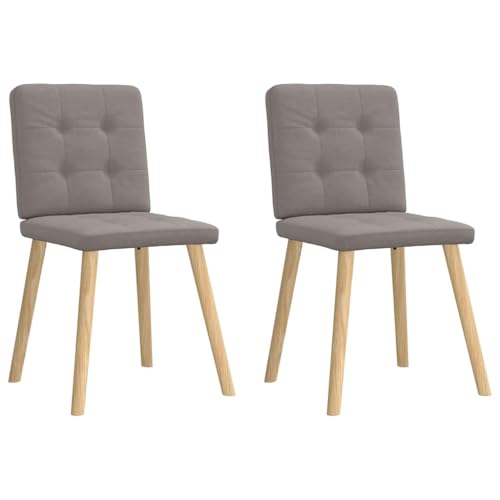 qohoio Esszimmerstühle 2 STK. EsszimmermöBel Esszimmerstuhl Dining Chair Esszimmer StüHle EsszimmerstüHlen Taupe Stoff - 4101074 von qohoio