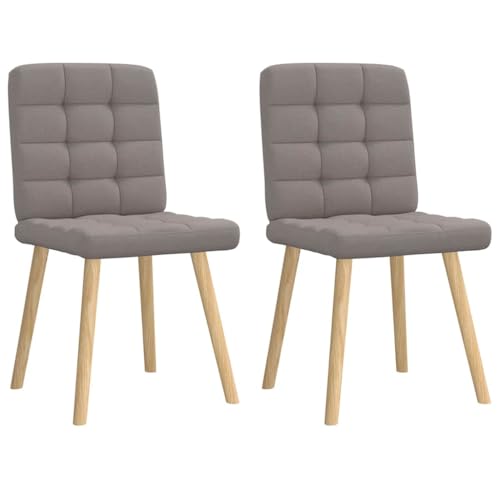 qohoio Esszimmerstühle 2 STK. EsszimmermöBel Esszimmerstuhl Dining Chair Esszimmer StüHle EsszimmerstüHlen Taupe Stoff - 4101097 von qohoio