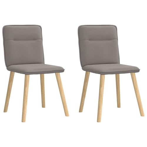 qohoio Esszimmerstühle 2 STK. EsszimmermöBel Esszimmerstuhl Dining Chair Esszimmer StüHle EsszimmerstüHlen Taupe Stoff - 4101226 von qohoio