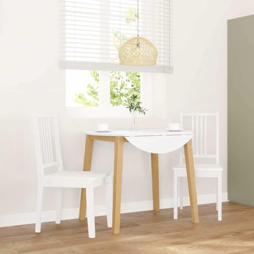 qohoio Esszimmerstühle 2 STK. EsszimmermöBel Esszimmerstuhl Dining Chair Esszimmer StüHle EsszimmerstüHlen Weiß Massivholz Gummibaum - 4102400 von qohoio
