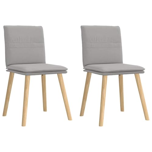 qohoio Esszimmerstühle 2 STK. EsszimmermöBel Esszimmerstuhl Dining Chair Esszimmer StüHle EsszimmerstüHlen Wolkengrau Stoff - 4101264 von qohoio