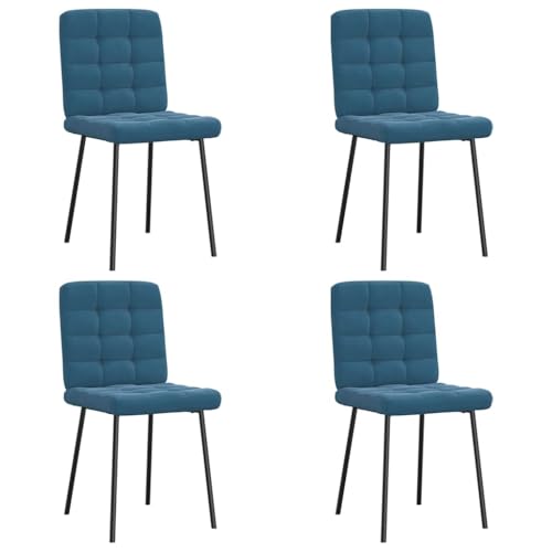 qohoio Esszimmerstühle 4 STK. EsszimmermöBel Esszimmerstuhl Dining Chair Esszimmer StüHle EsszimmerstüHlen Blau Samt - 3315190 von qohoio