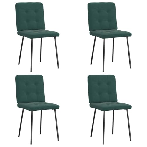 qohoio Esszimmerstühle 4 STK. EsszimmermöBel Esszimmerstuhl Dining Chair Esszimmer StüHle EsszimmerstüHlen Dunkelgrün Samt - 3315159 von qohoio