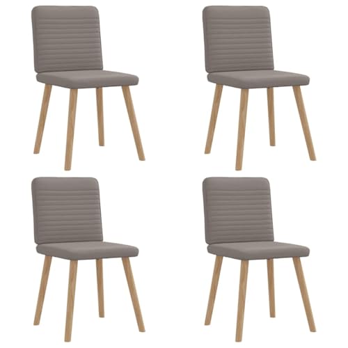 qohoio Esszimmerstühle 4 STK. EsszimmermöBel Esszimmerstuhl Dining Chair Esszimmer StüHle EsszimmerstüHlen Taupe Stoff - 3315250 von qohoio
