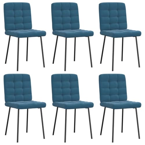 qohoio Esszimmerstühle 6 STK. EsszimmermöBel Esszimmerstuhl Dining Chair Esszimmer StüHle EsszimmerstüHlen Blau Samt - 3315460 von qohoio