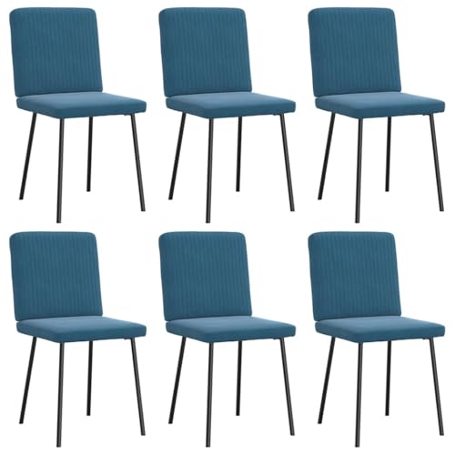 qohoio Esszimmerstühle 6 STK. EsszimmermöBel Esszimmerstuhl Dining Chair Esszimmer StüHle EsszimmerstüHlen Blau Samt - 3315566 qohoio Esszimmerstühle 6 STK. EsszimmermöBel Esszimmerstuhl Dining Chair Esszimmer StüHle EsszimmerstüHlen Blau Samt - 3315566 von qohoio