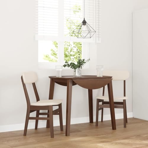 qohoio Esszimmerstühle mit Kissen 2 STK. EsszimmermöBel Esszimmerstuhl Dining Chair Esszimmer StüHle EsszimmerstüHlen Braun Massivholz Gummibaum - 4102435 von qohoio