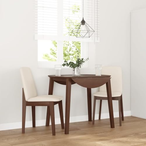 qohoio Esszimmerstühle mit Kissen 2 STK. EsszimmermöBel Esszimmerstuhl Dining Chair Esszimmer StüHle EsszimmerstüHlen Braun Massivholz Gummibaum - 4102443 von qohoio